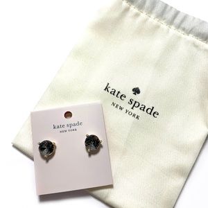 NWT KATE SPADE Rise & Shine Black Diamond Earrings